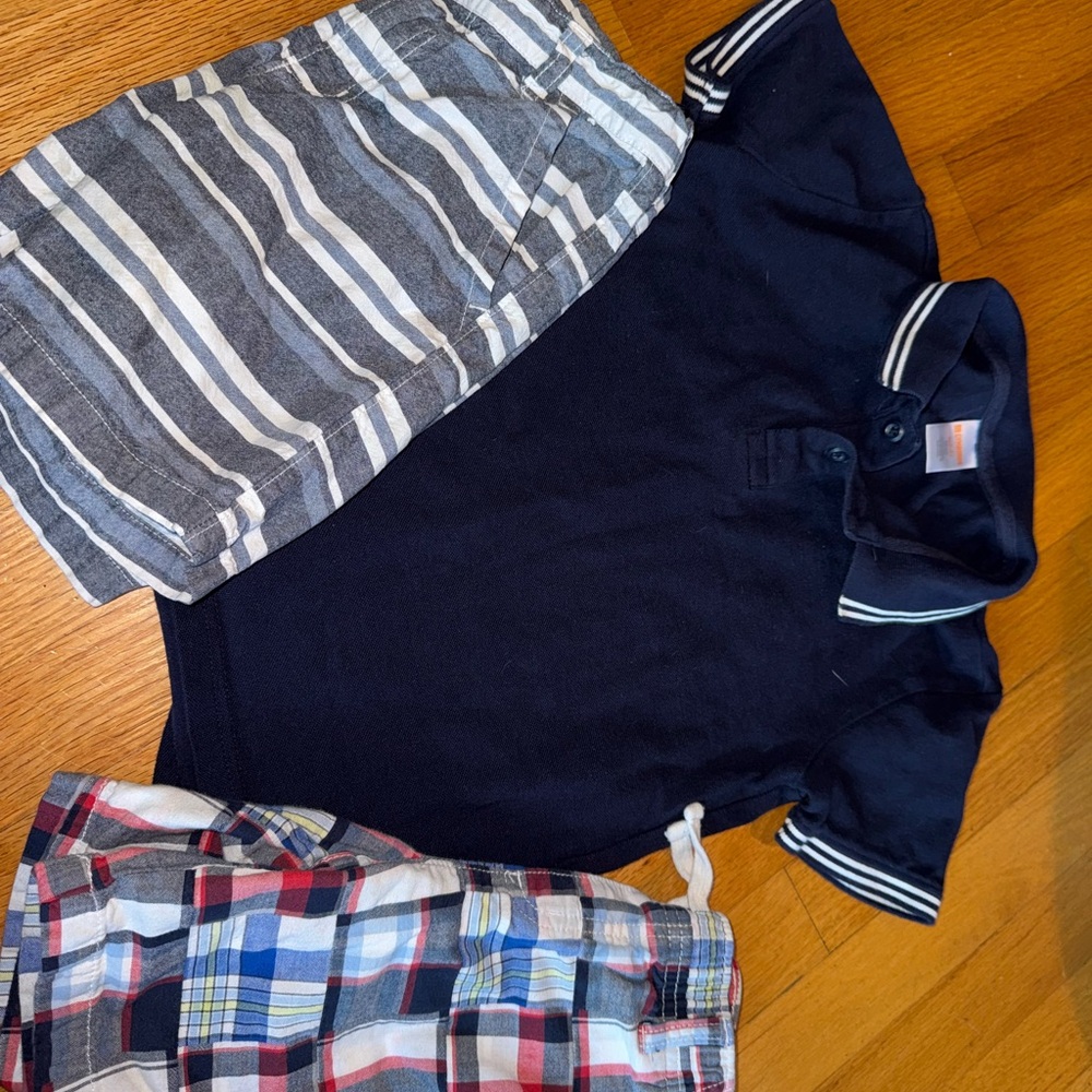 Gymboree Blue and White Striped Short set